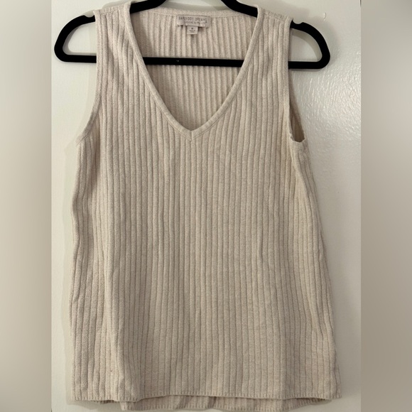 Barefoot Dreams Beige Ribbed Tank Top - Picture 1 of 3